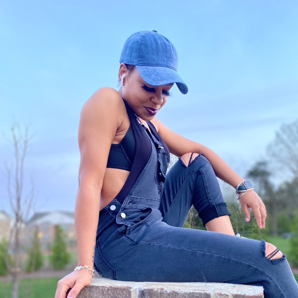 Dark Blue Distressed Unisex Cap